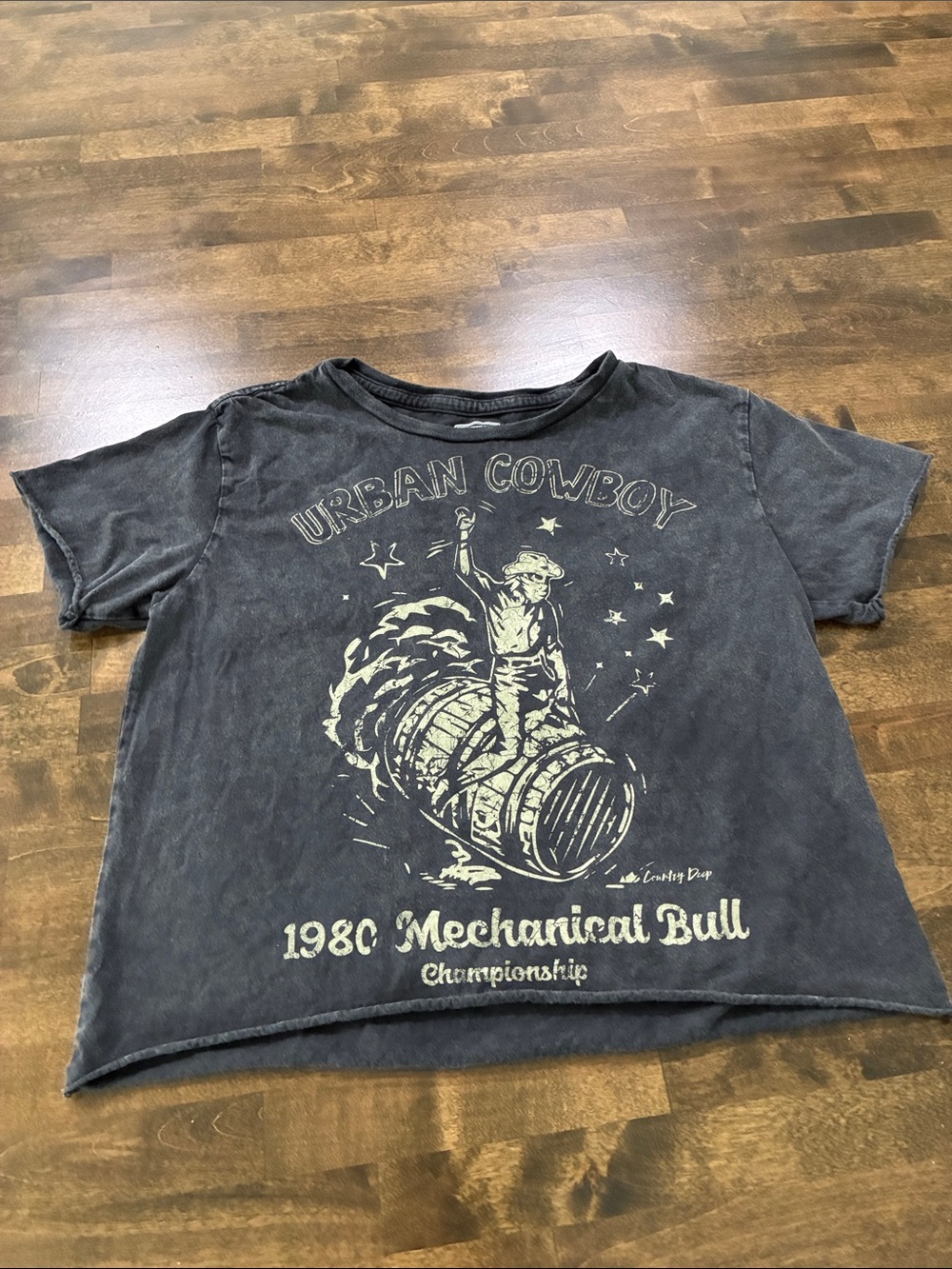 Urban Cowboy 'Mechanical Bull' Graphic Kids Tee - Black